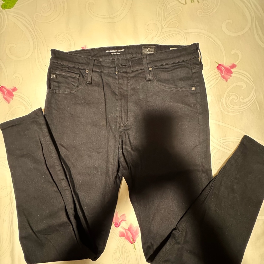 AG Adriano Goldschmied Black high rise Skinny Jeans